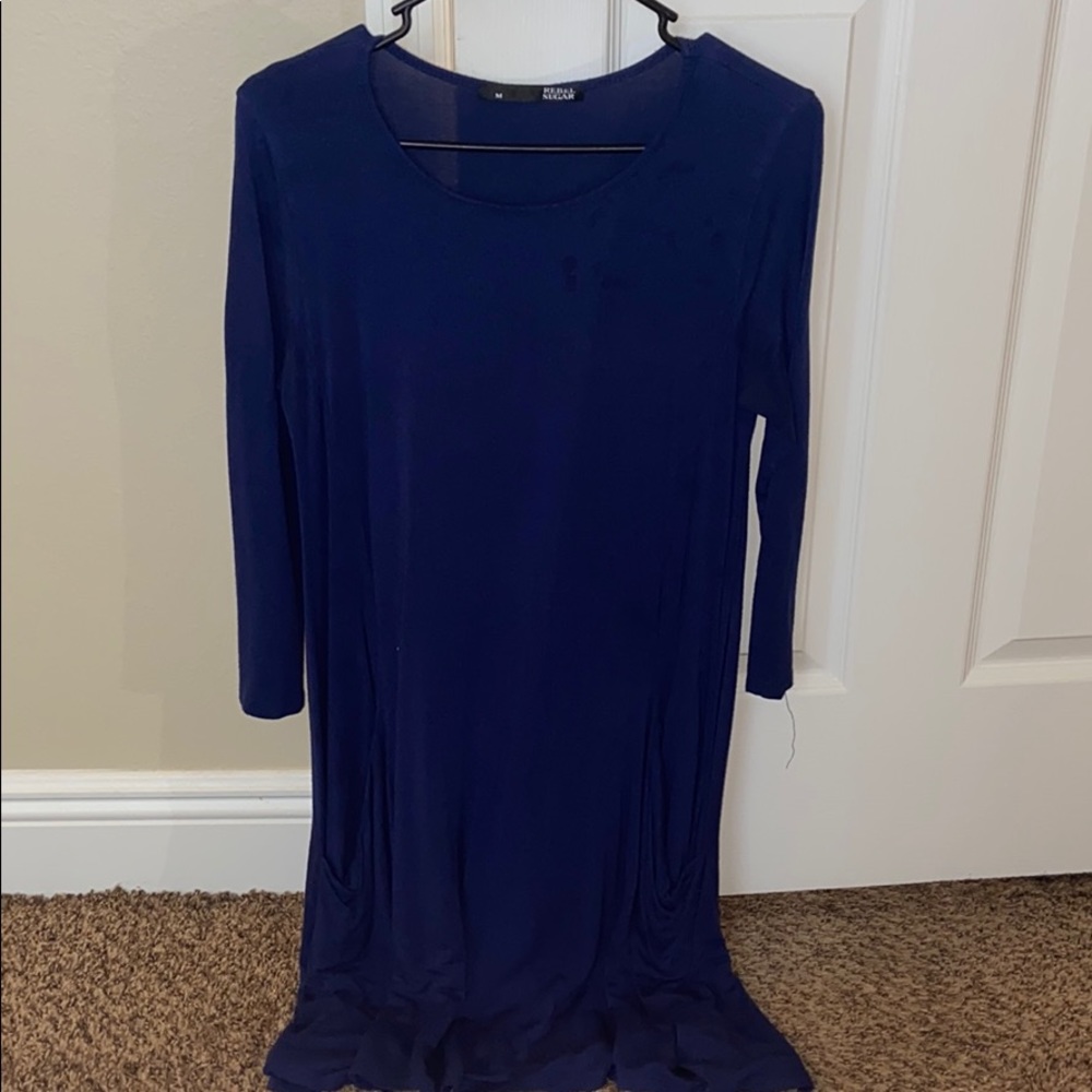 Navy blue dress WITH POCKETS!